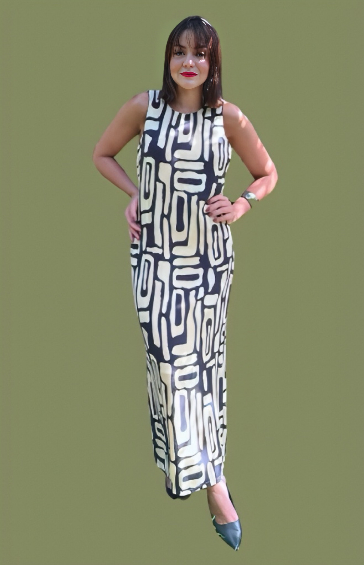 VESTIDO LINEN ESTAMPADO ASSIMÉTRICO