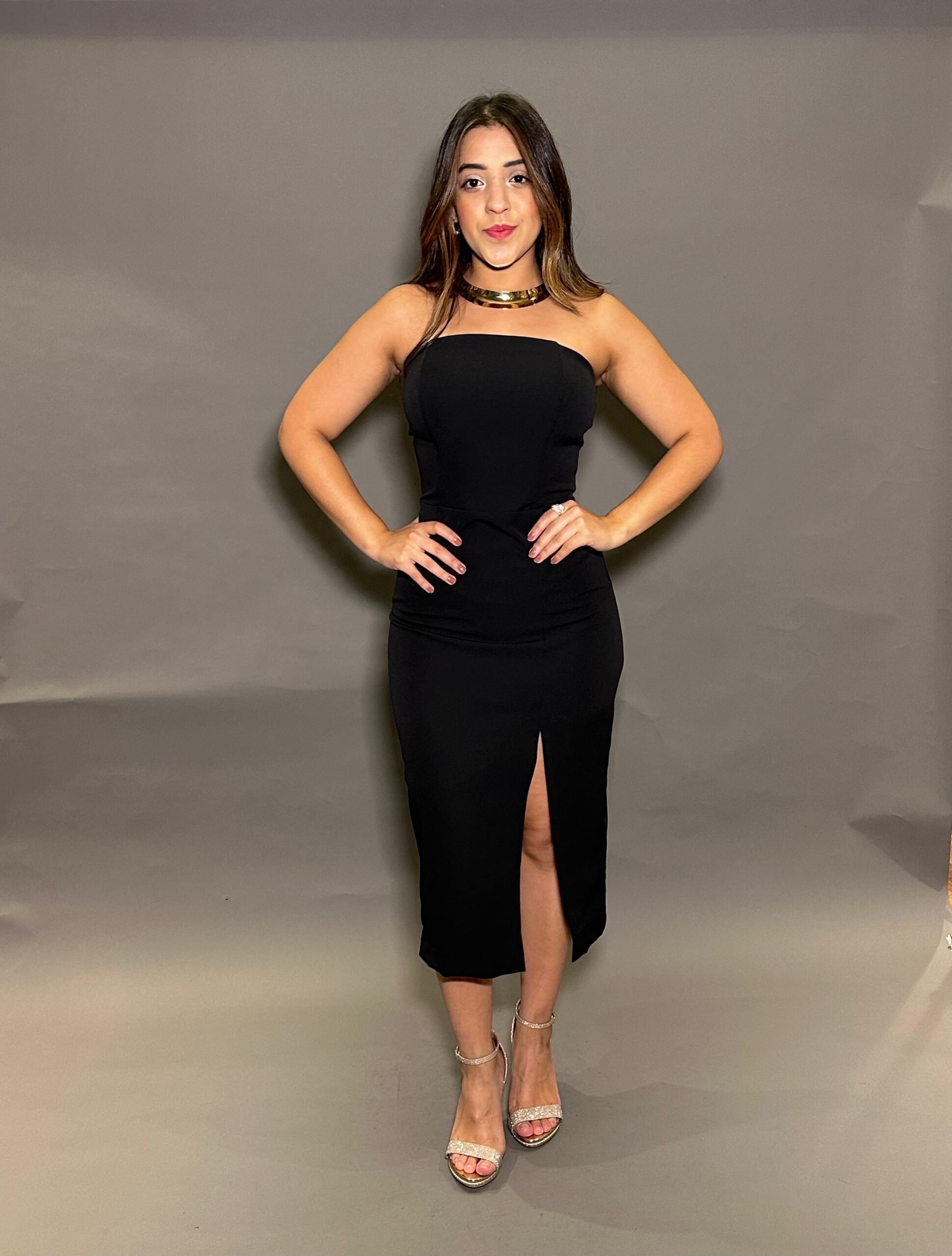 VESTIDO STRAPLESS FENDA - Imagem 4