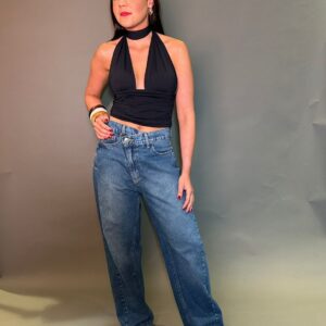 CALÇA JEANS CÓS TRANSVERSAL
