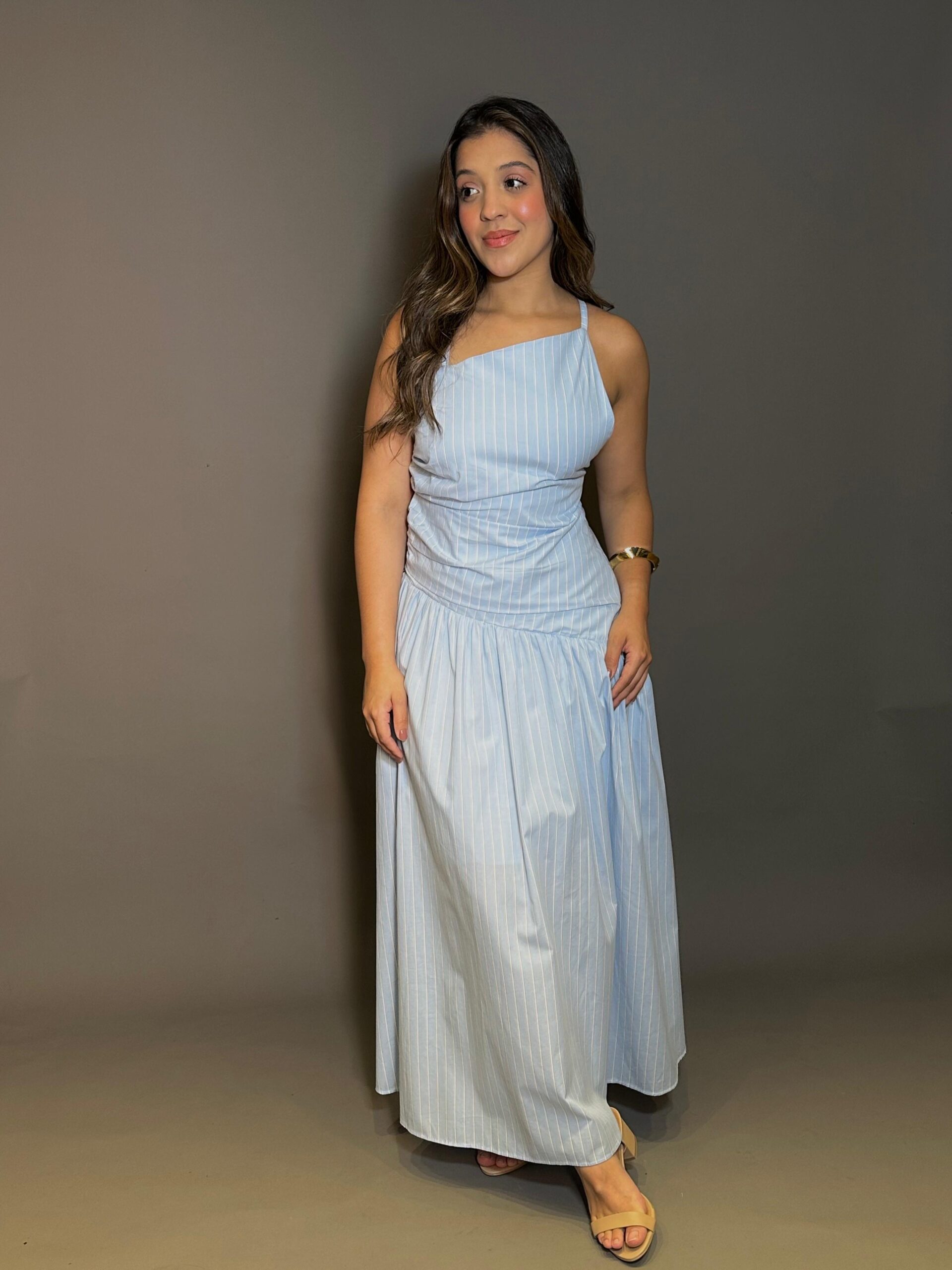 VESTIDO JULIETA STRIPES FRENTE ÚNICA