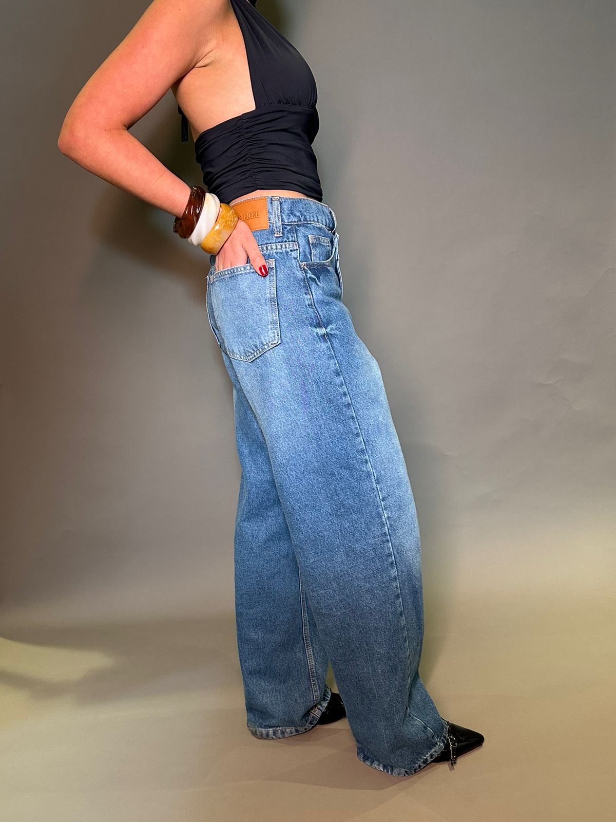 CALÇA JEANS CÓS TRANSVERSAL - Imagem 3