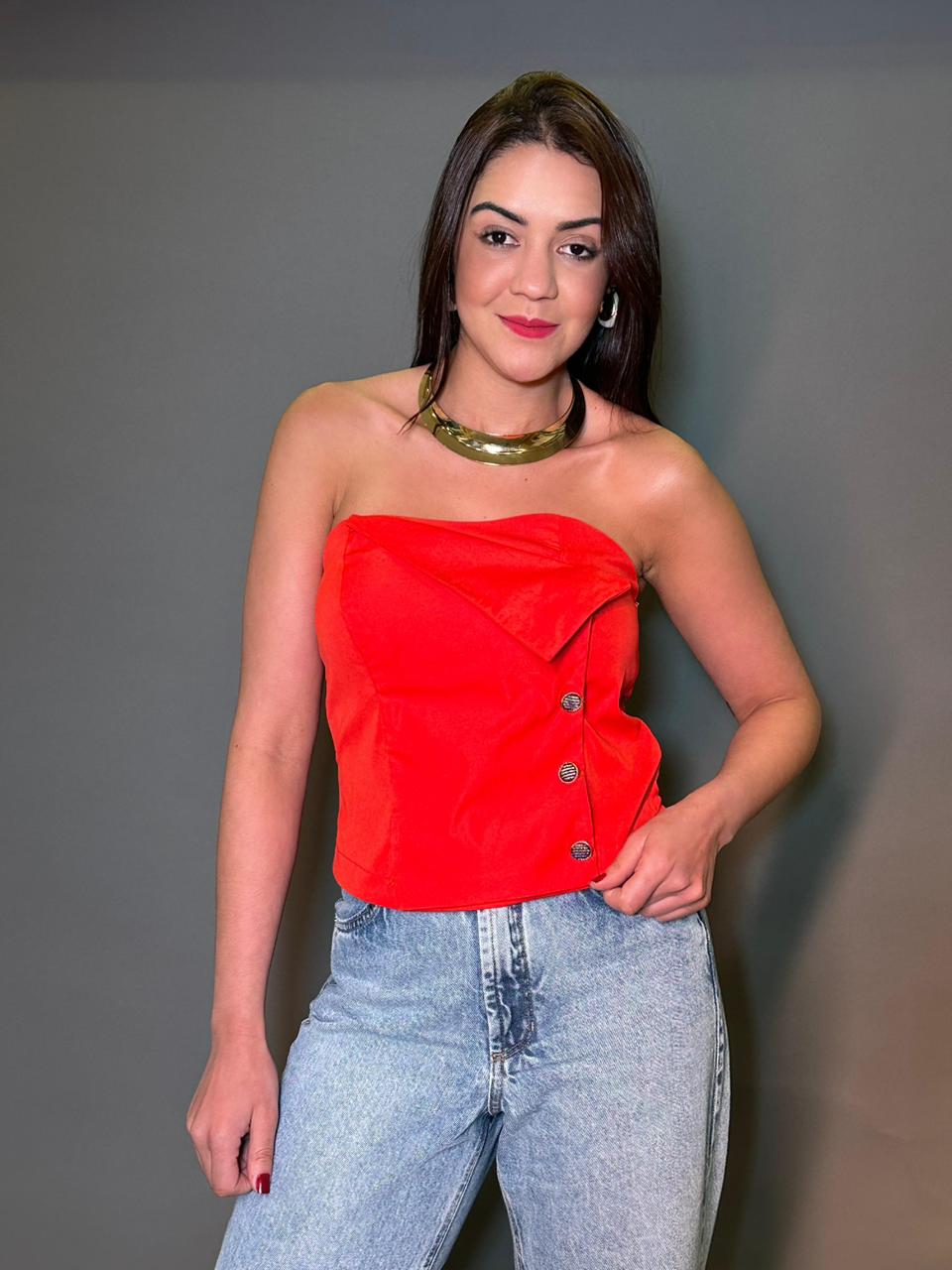 STRAPLESS HELENA LAPELA FRONTAL