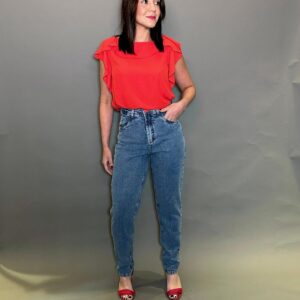 CALÇA JEANS RETA