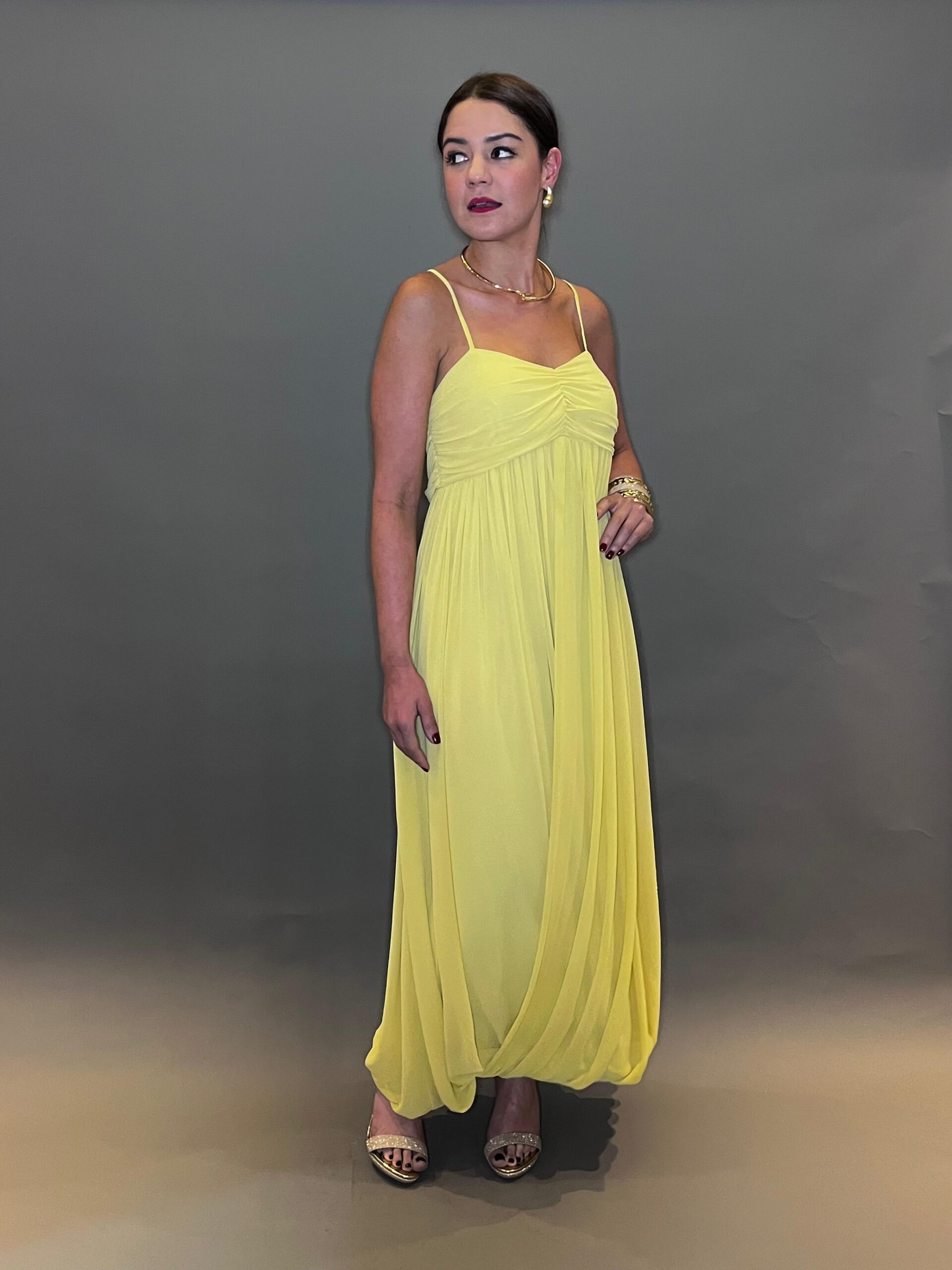VESTIDO LONGO IZABEL BALONÊ