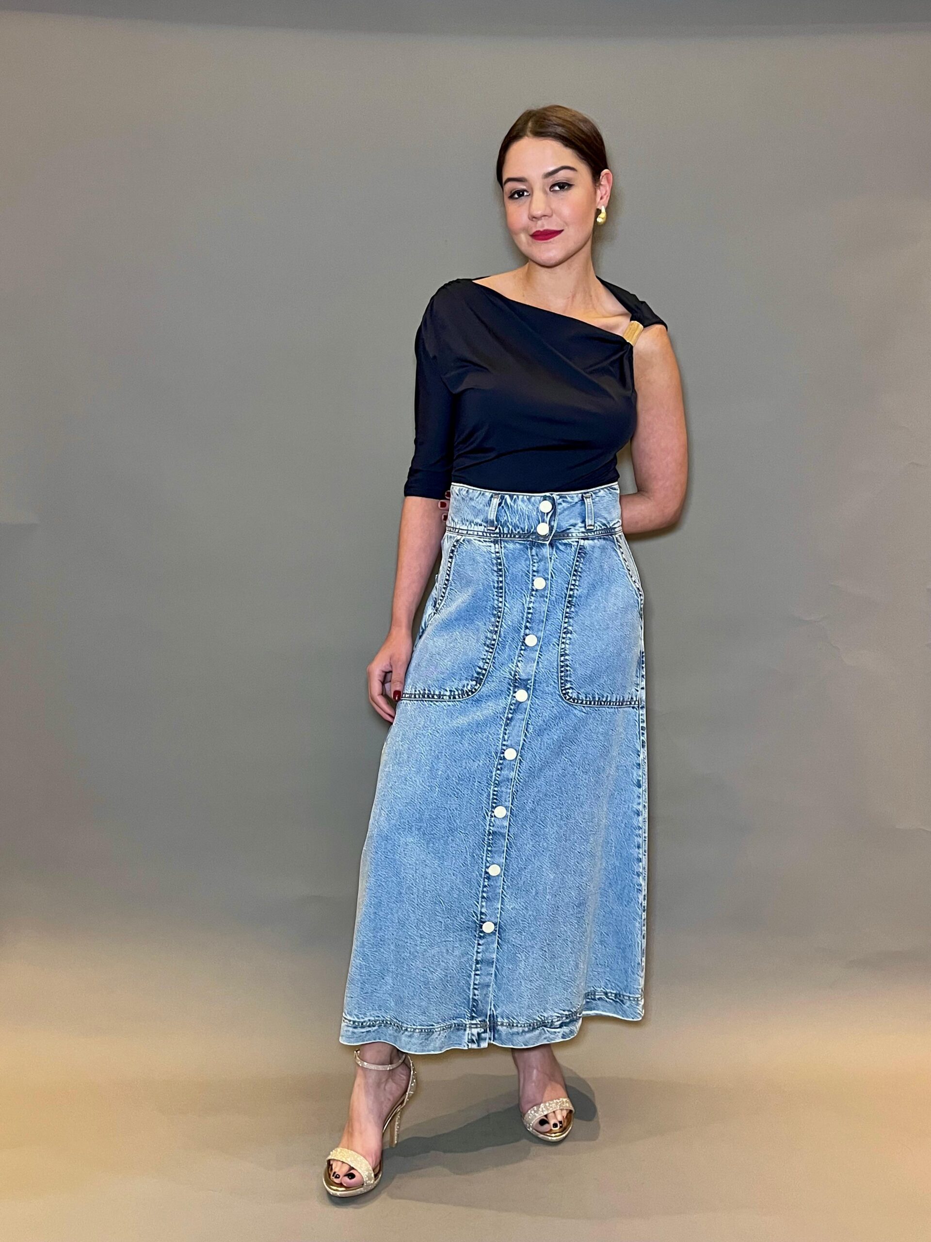 SAIA JEANS COM BOTÕES - Imagem 3