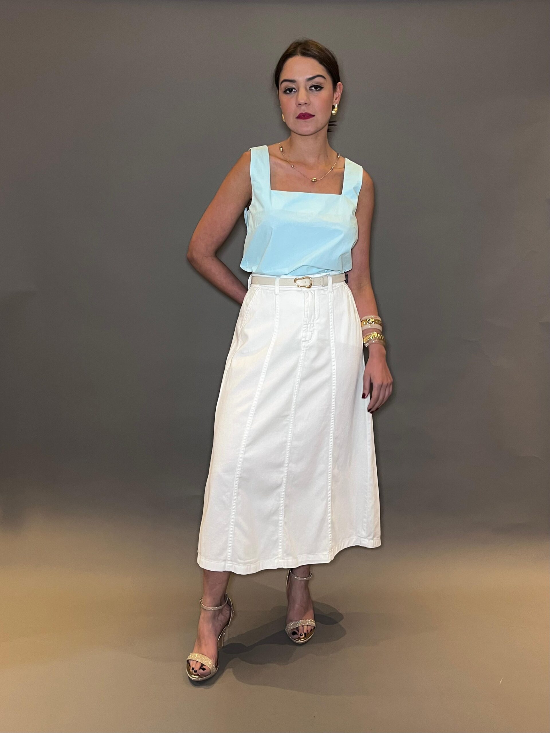 SAIA JEANS RECORTS BRANCA - Imagem 3