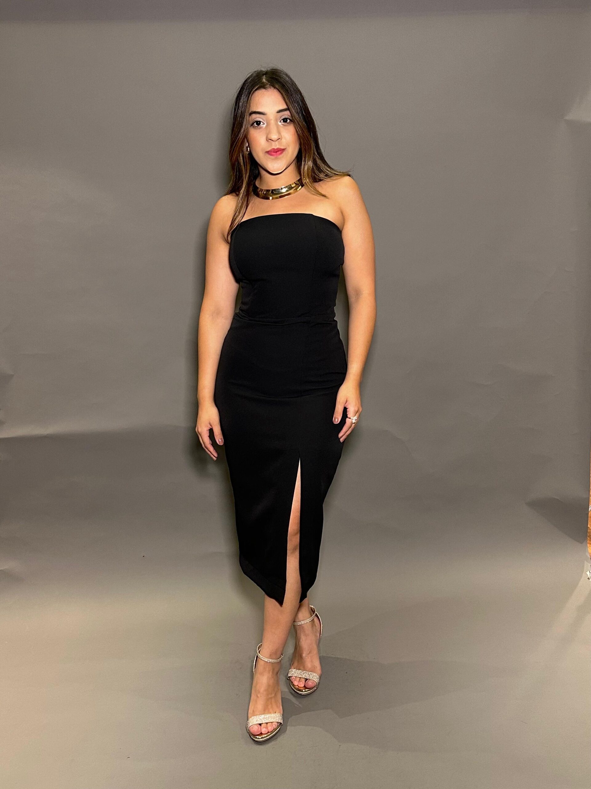 VESTIDO STRAPLESS FENDA - Imagem 5