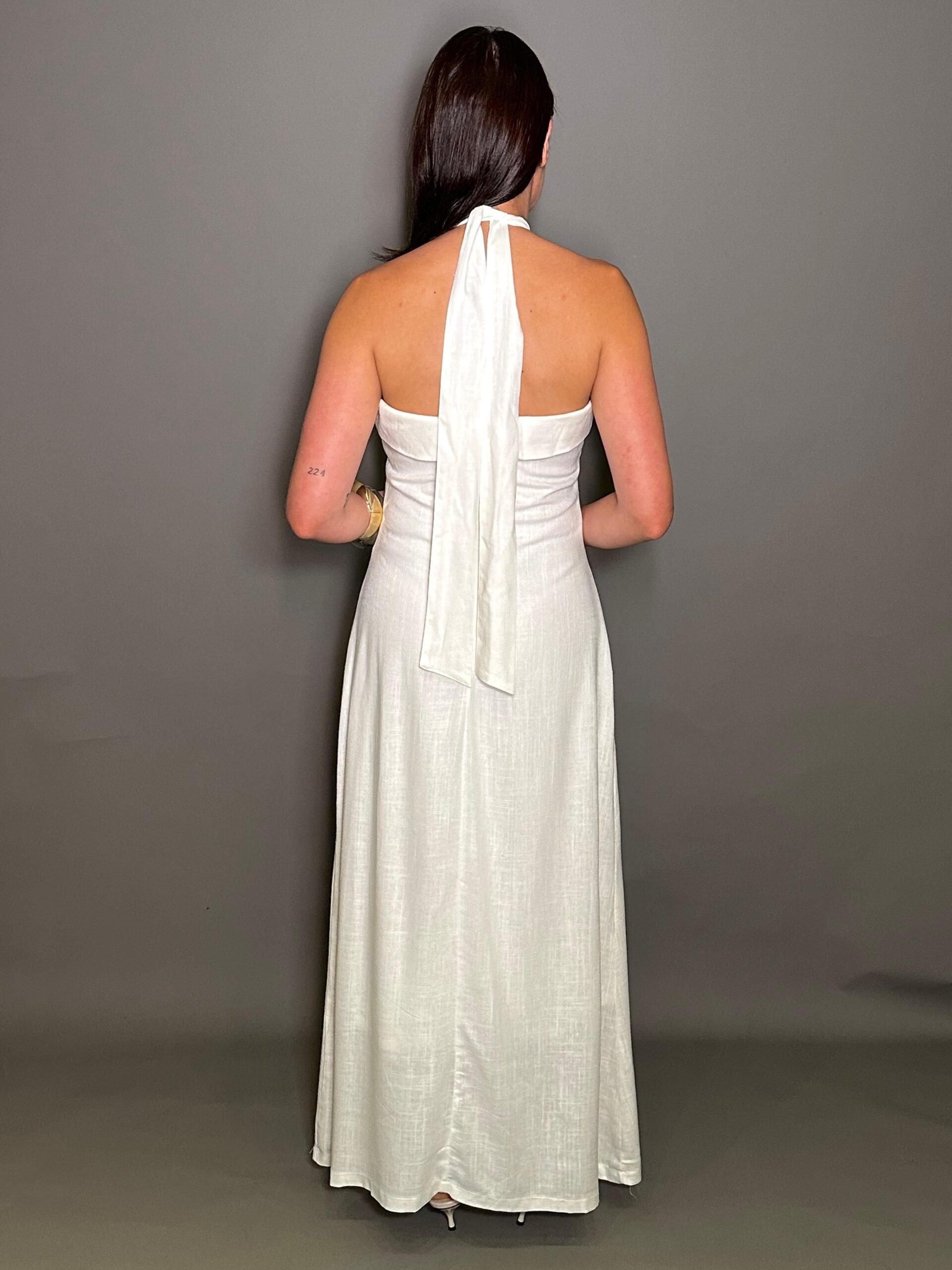 VESTIDO LINEN HALTER AMARRAÇÃO - Imagem 2